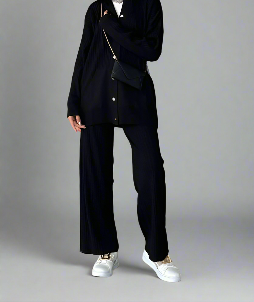 Aurelia Cardigan set- Black